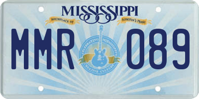 MS license plate MMR089