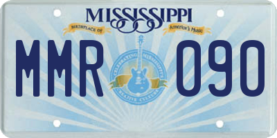 MS license plate MMR090