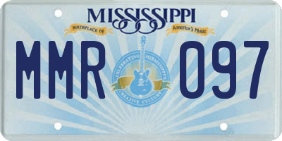 MS license plate MMR097