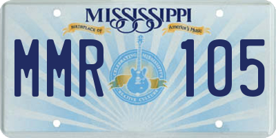 MS license plate MMR105