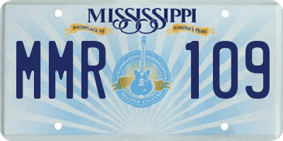 MS license plate MMR109