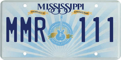 MS license plate MMR111