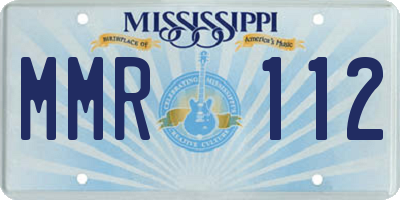 MS license plate MMR112
