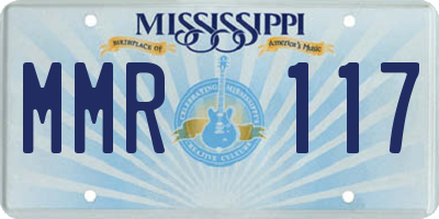 MS license plate MMR117