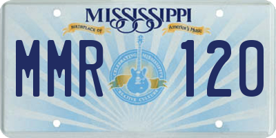 MS license plate MMR120