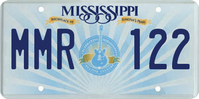MS license plate MMR122