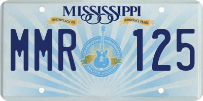 MS license plate MMR125