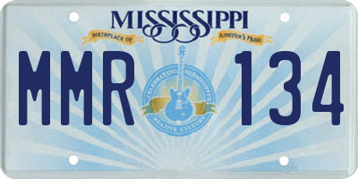 MS license plate MMR134