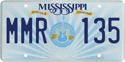 MS license plate MMR135
