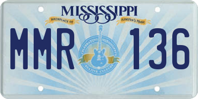 MS license plate MMR136