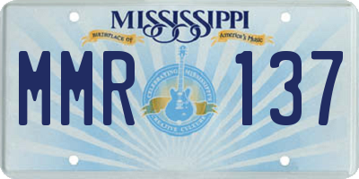 MS license plate MMR137
