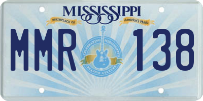 MS license plate MMR138
