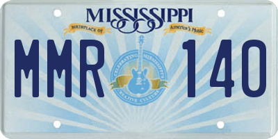 MS license plate MMR140