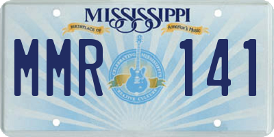 MS license plate MMR141