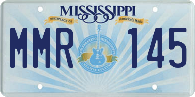 MS license plate MMR145