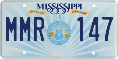 MS license plate MMR147