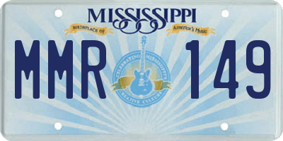 MS license plate MMR149