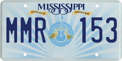 MS license plate MMR153