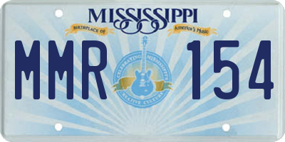 MS license plate MMR154