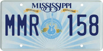 MS license plate MMR158