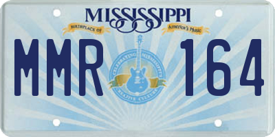 MS license plate MMR164