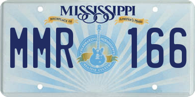 MS license plate MMR166