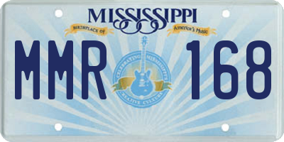 MS license plate MMR168
