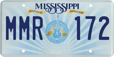 MS license plate MMR172