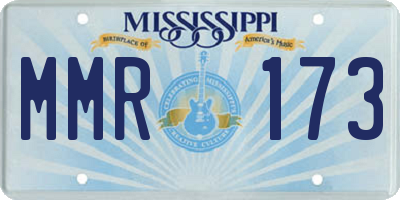 MS license plate MMR173