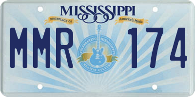 MS license plate MMR174