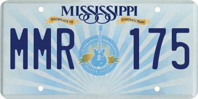MS license plate MMR175