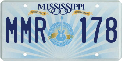 MS license plate MMR178