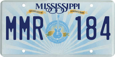 MS license plate MMR184
