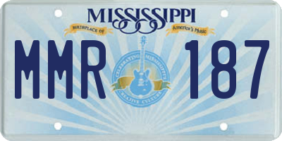 MS license plate MMR187