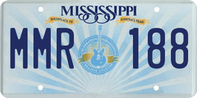 MS license plate MMR188