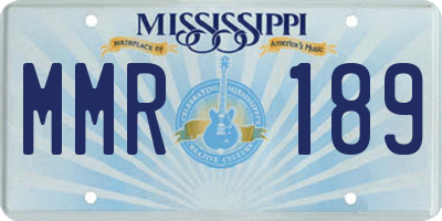 MS license plate MMR189