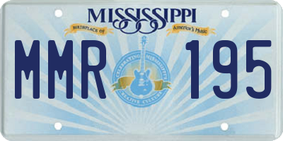 MS license plate MMR195
