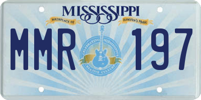MS license plate MMR197