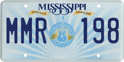 MS license plate MMR198