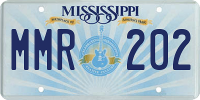 MS license plate MMR202