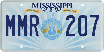 MS license plate MMR207