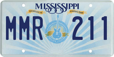 MS license plate MMR211