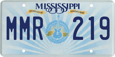 MS license plate MMR219