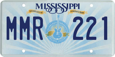 MS license plate MMR221