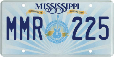 MS license plate MMR225