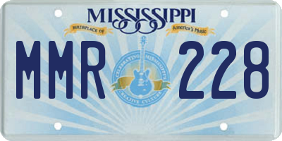 MS license plate MMR228