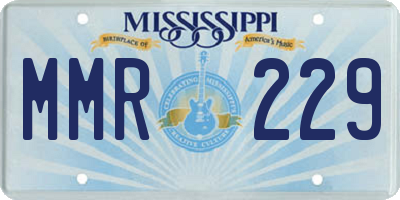 MS license plate MMR229
