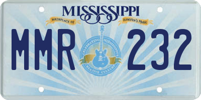 MS license plate MMR232