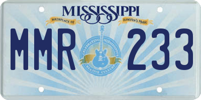 MS license plate MMR233