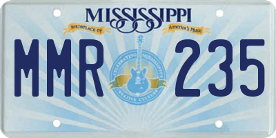 MS license plate MMR235